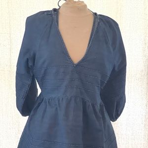 Free People Open Back Denim Dress